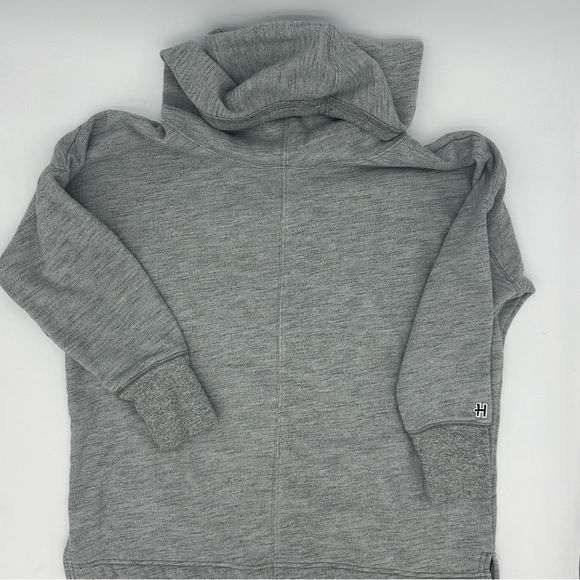 HOMAGE HUSTLE Women's Over Sized Mock Neck Pullover Hoodie Gray Small - Picture 2 of 9